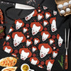 Scary Clown Pattern Print Men's Apron-grizzshop