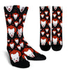 Scary Clown Pattern Print Unisex Crew Socks-grizzshop