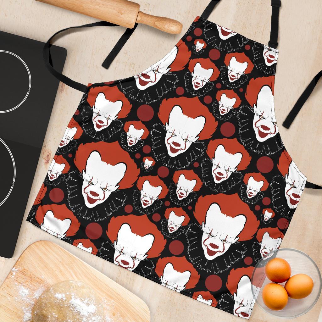 Scary Clown Pattern Print Women's Apron-grizzshop