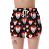Scary Clown Pattern Print Women's Shorts-grizzshop