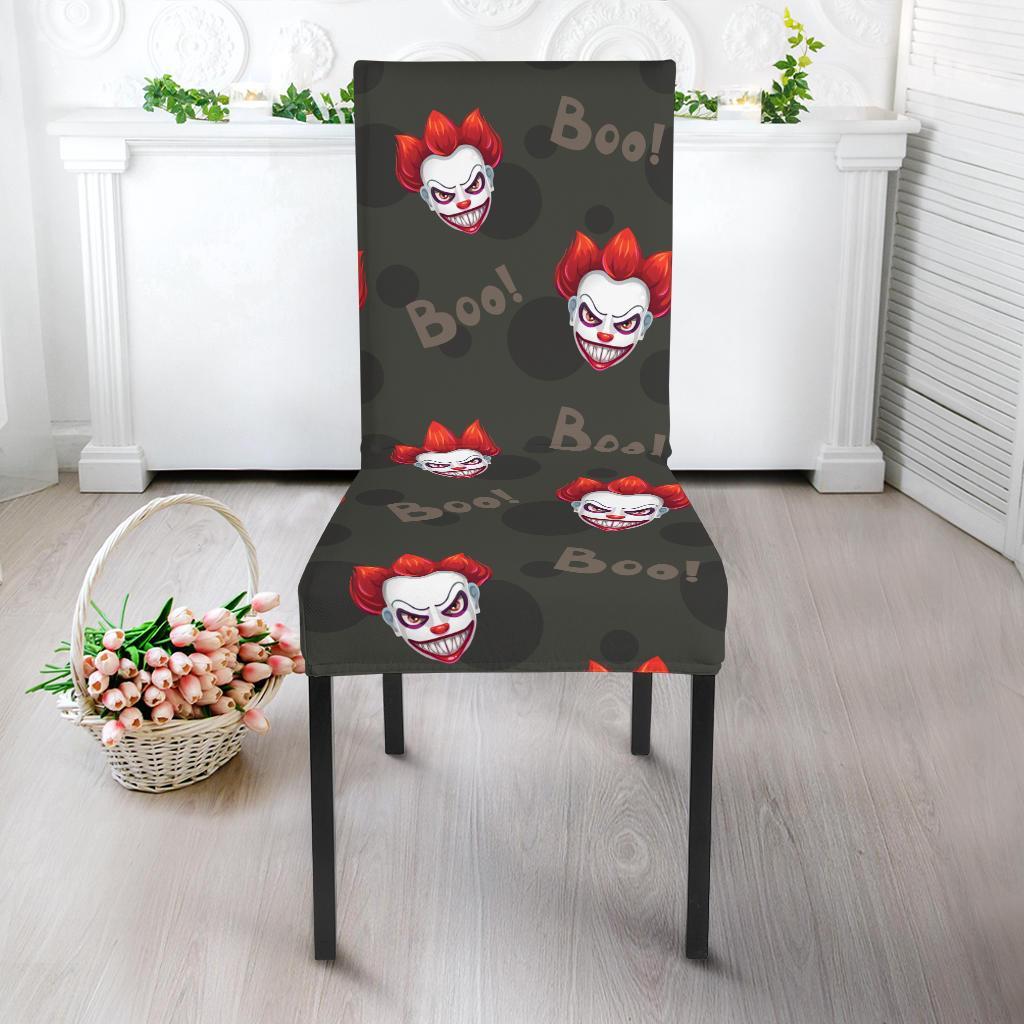 Scary Clown Print Pattern Chair Cover-grizzshop