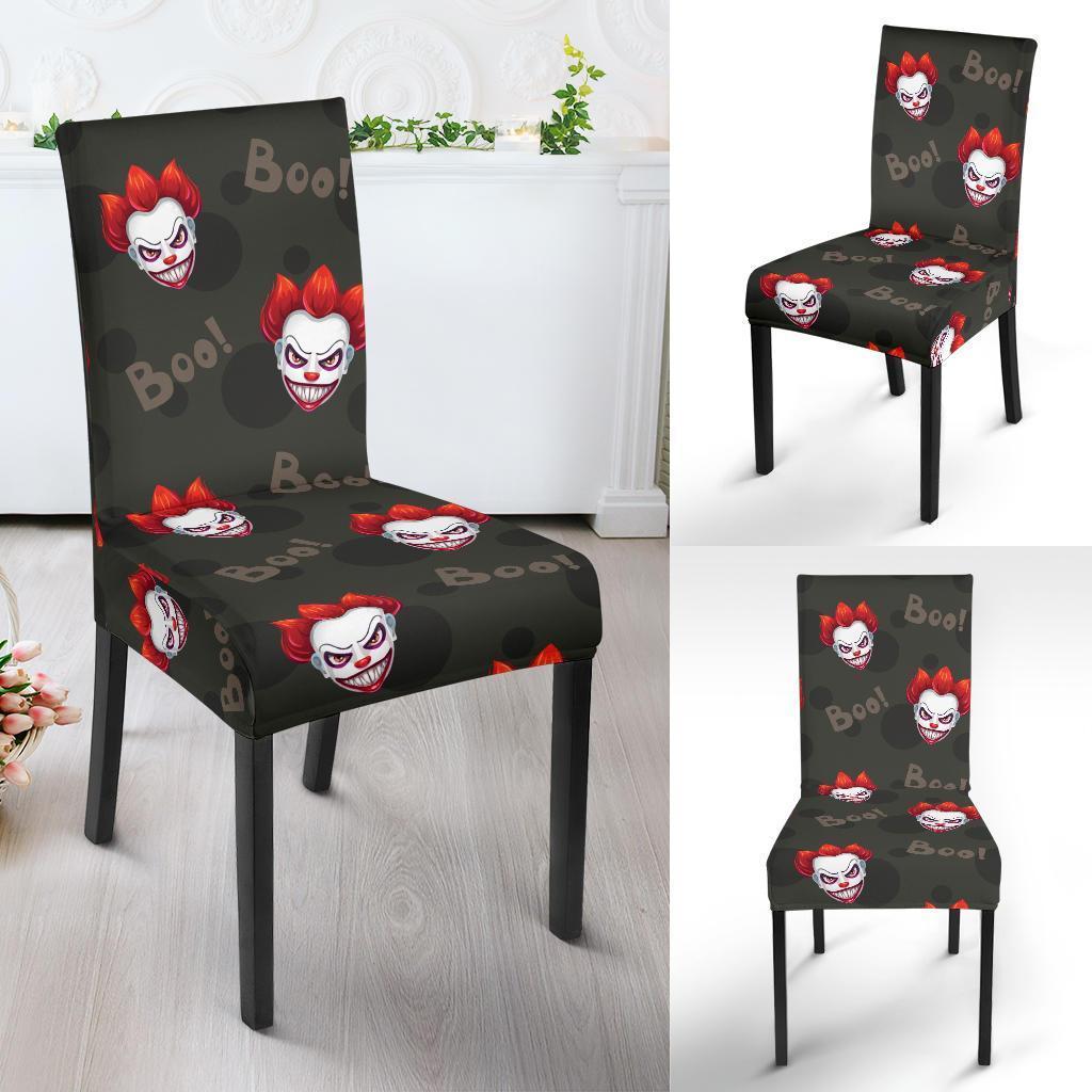 Scary Clown Print Pattern Chair Cover-grizzshop