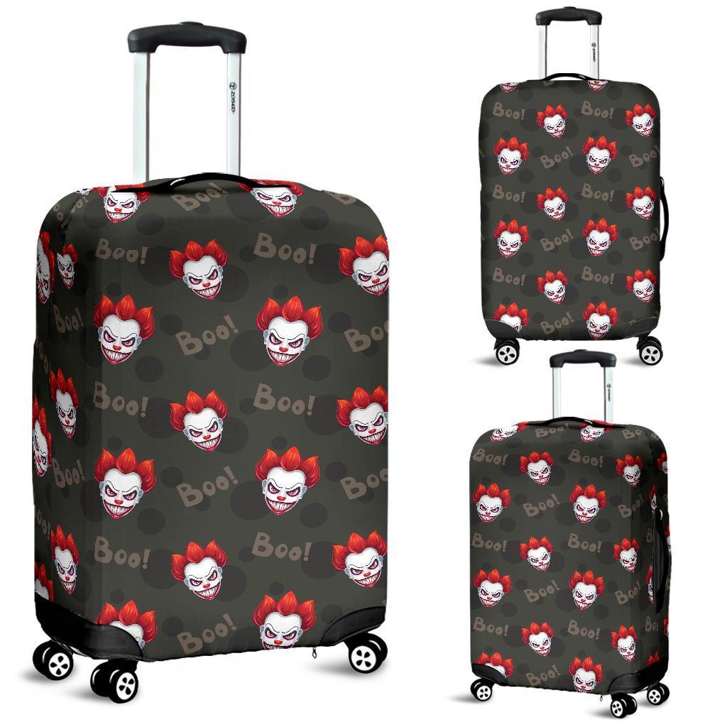 Scary Clown Print Pattern Luggage Cover Protector-grizzshop