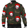 Scary Clown Print Pattern Men's Bomber Jacket-grizzshop