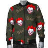 Scary Clown Print Pattern Men's Bomber Jacket-grizzshop