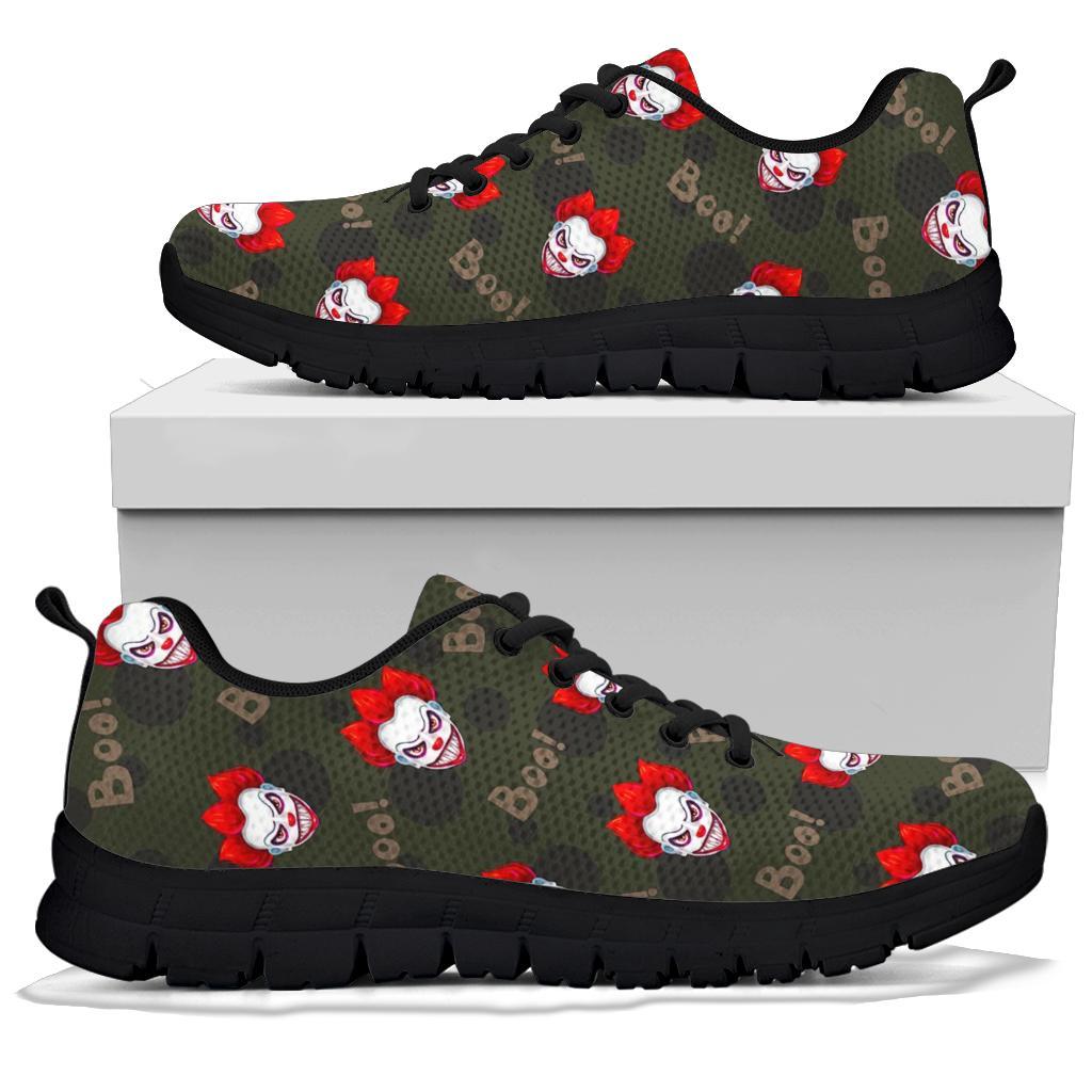 Scary Clown Print Pattern Sneaker Shoes For Men Women-grizzshop