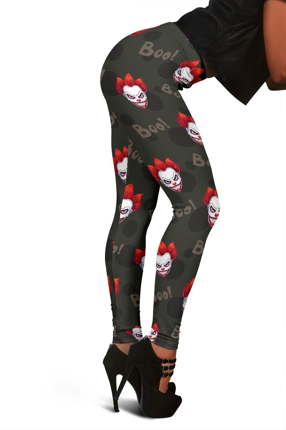Scary Clown Print Pattern Women Leggings-grizzshop