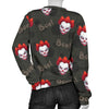 Scary Clown Print Pattern Women's Sweatshirt-grizzshop