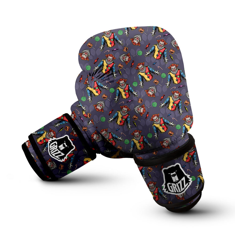 Scary Evil Clown Print Pattern Boxing Gloves-grizzshop