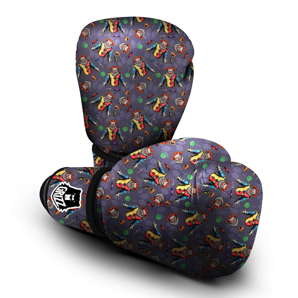 Scary Evil Clown Print Pattern Boxing Gloves-grizzshop