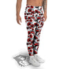 Scary Red Eyes Print Pattern Men's Leggings-grizzshop