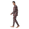 Scary Red Eyes Print Pattern Men's Pajamas-grizzshop