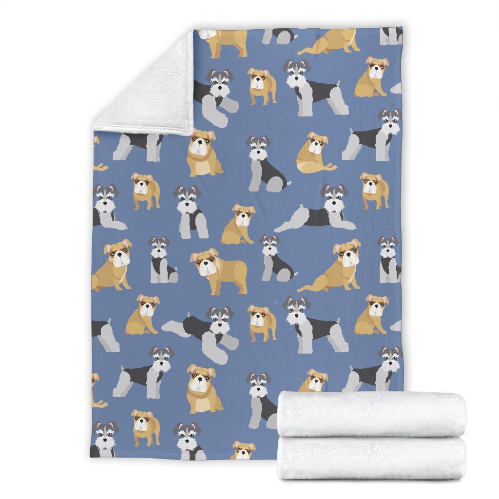 Schnauzer Dog Print Pattern Blanket-grizzshop