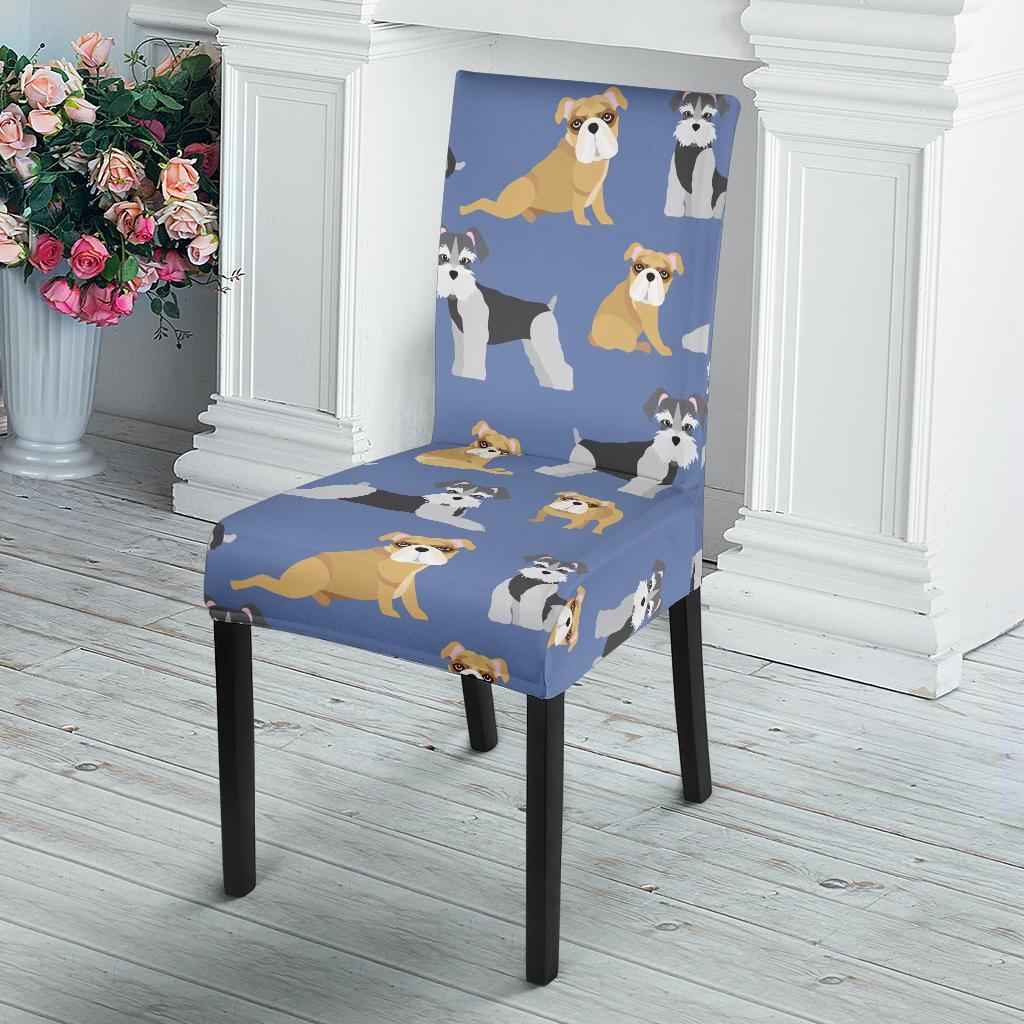 Schnauzer Dog Print Pattern Chair Cover-grizzshop