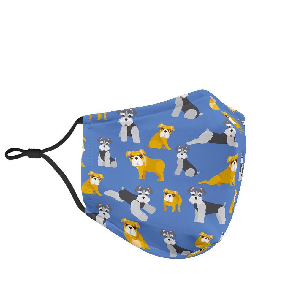 Schnauzer Dog Print Pattern Face Mask-grizzshop