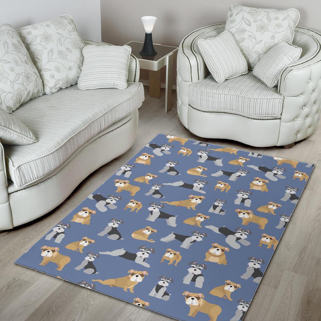 Schnauzer Dog Print Pattern Floor Mat-grizzshop