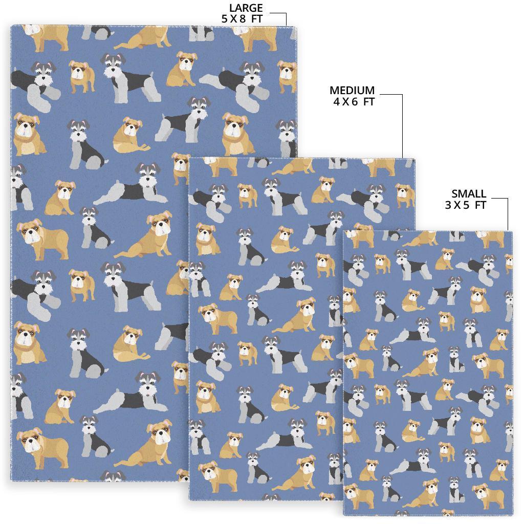 Schnauzer Dog Print Pattern Floor Mat-grizzshop