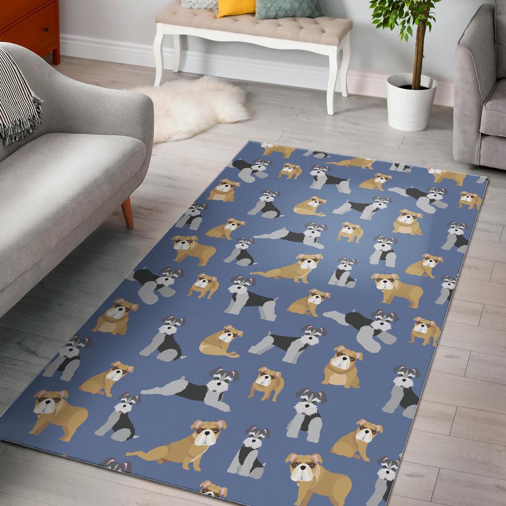 Schnauzer Dog Print Pattern Floor Mat-grizzshop