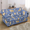 Schnauzer Dog Print Pattern Loveseat Cover-grizzshop