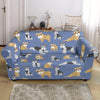 Schnauzer Dog Print Pattern Loveseat Cover-grizzshop