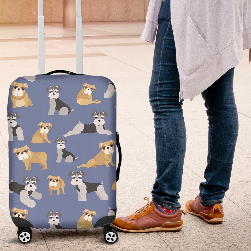 Schnauzer Dog Print Pattern Luggage Cover Protector-grizzshop