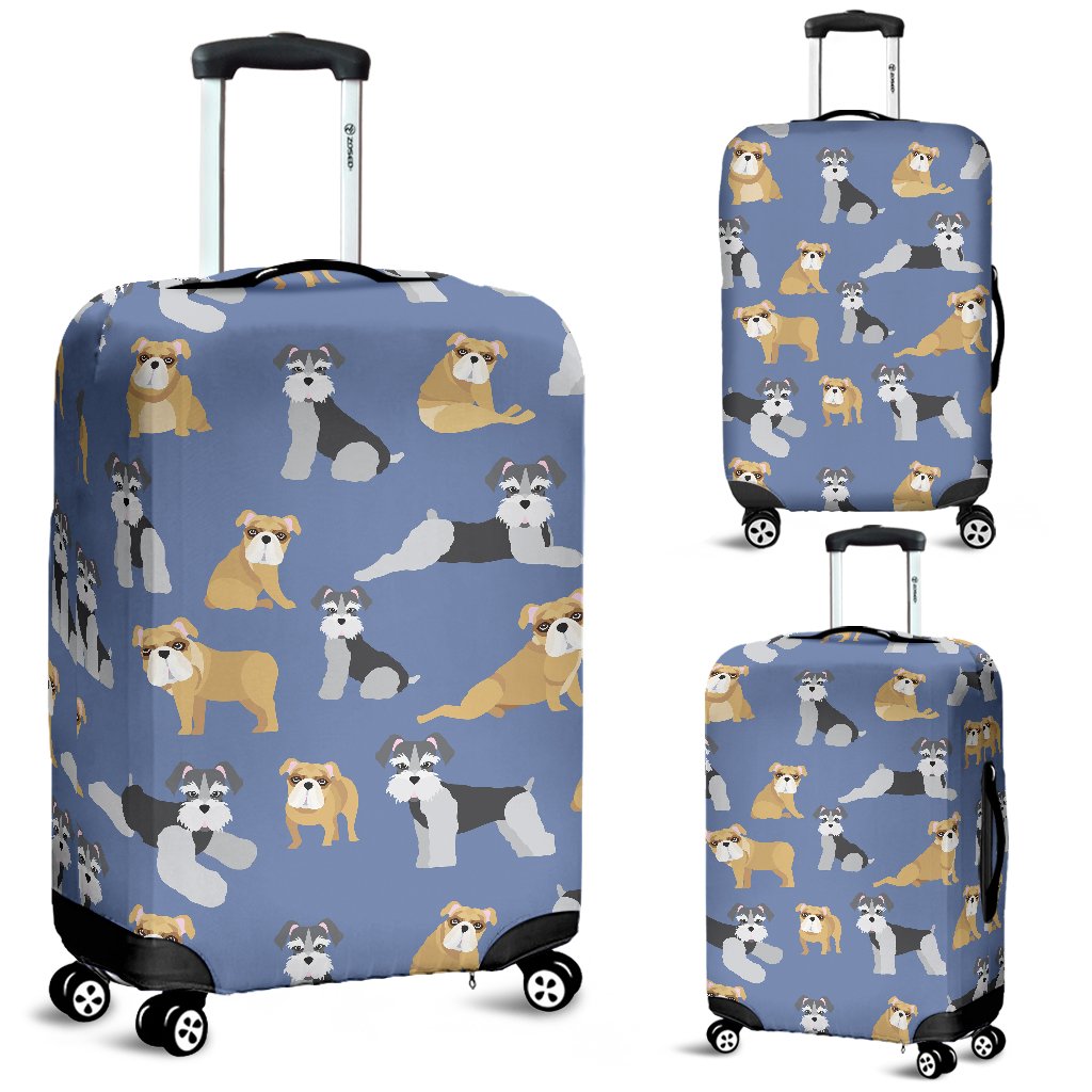 Schnauzer Dog Print Pattern Luggage Cover Protector-grizzshop