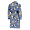 Schnauzer Dog Print Pattern Men Long Robe-grizzshop