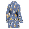 Schnauzer Dog Print Pattern Pattern Print Women Long Robe-grizzshop