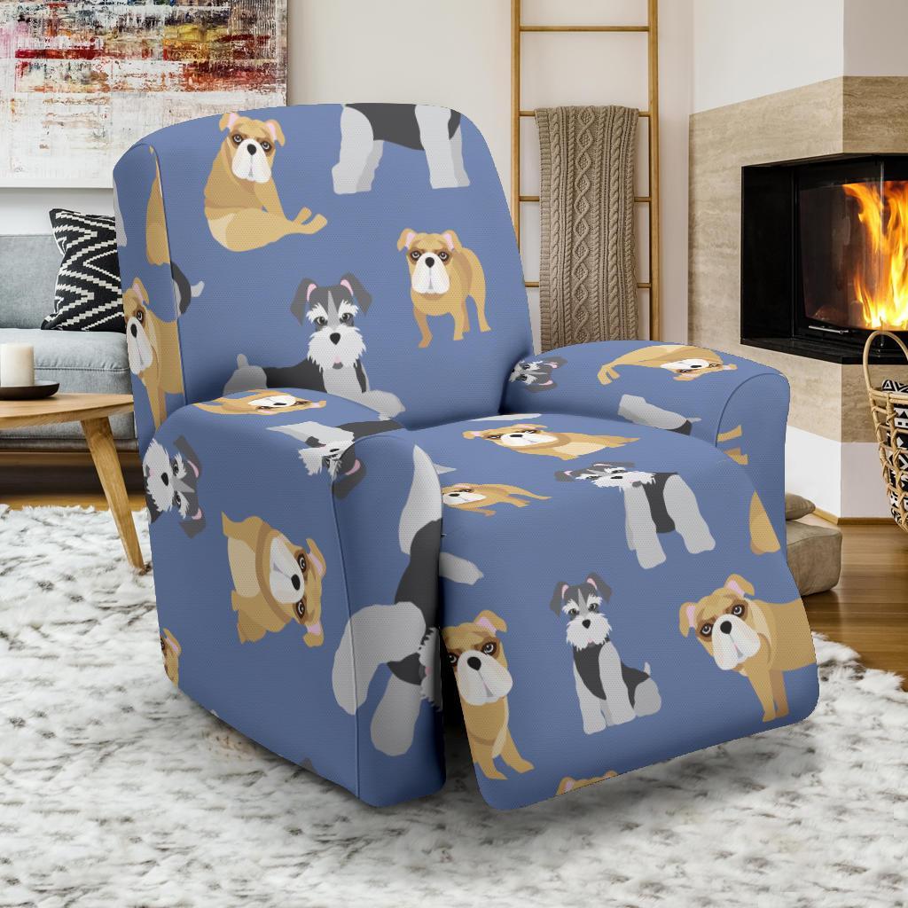 Schnauzer Dog Print Pattern Recliner Cover-grizzshop