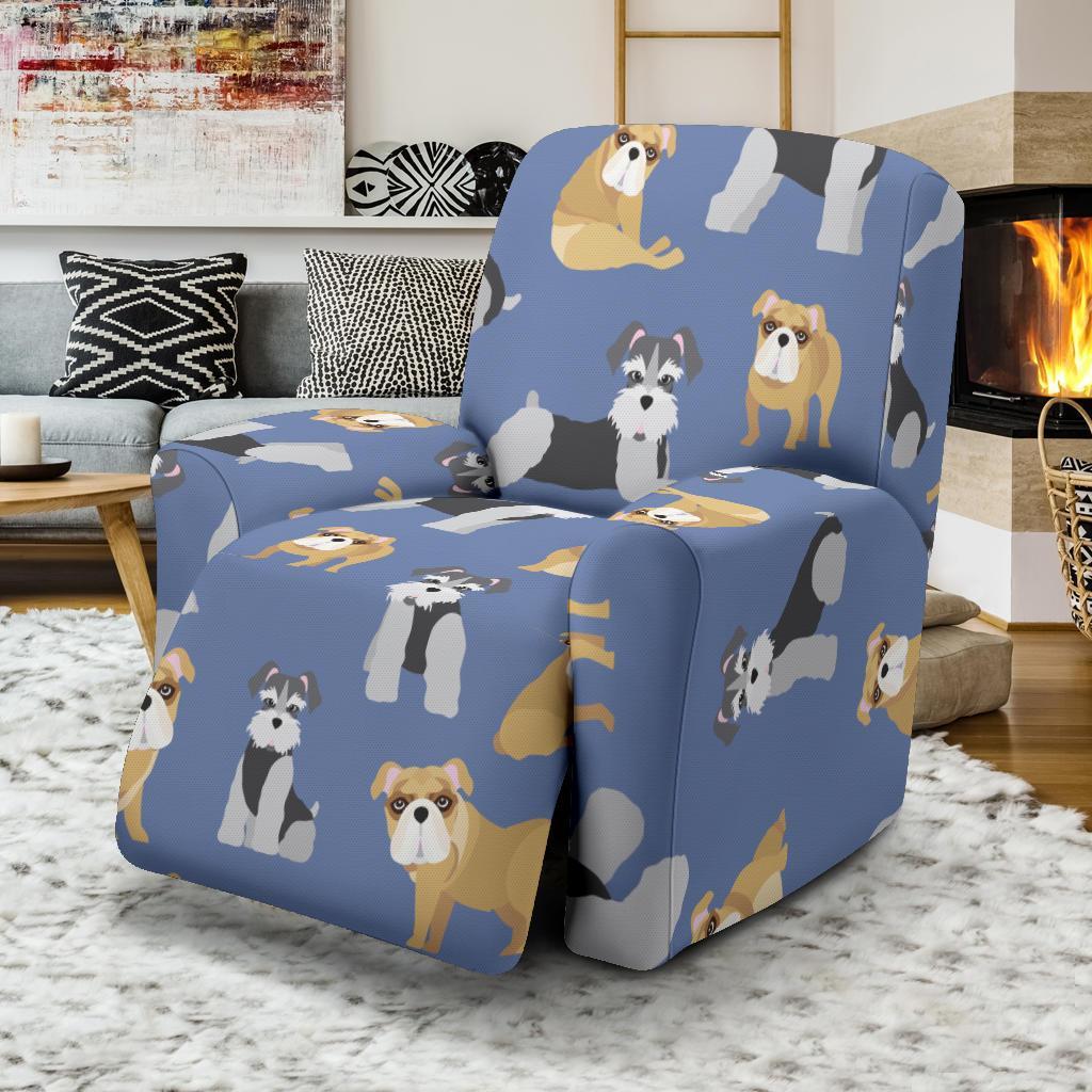 Schnauzer Dog Print Pattern Recliner Cover-grizzshop