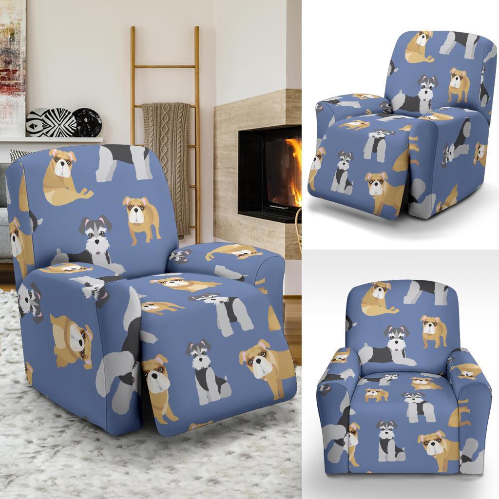 Schnauzer Dog Print Pattern Recliner Cover-grizzshop