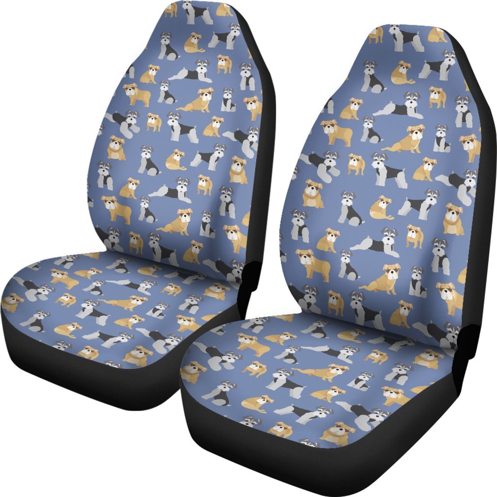 Schnauzer Dog Print Pattern Universal Fit Car Seat Cover-grizzshop