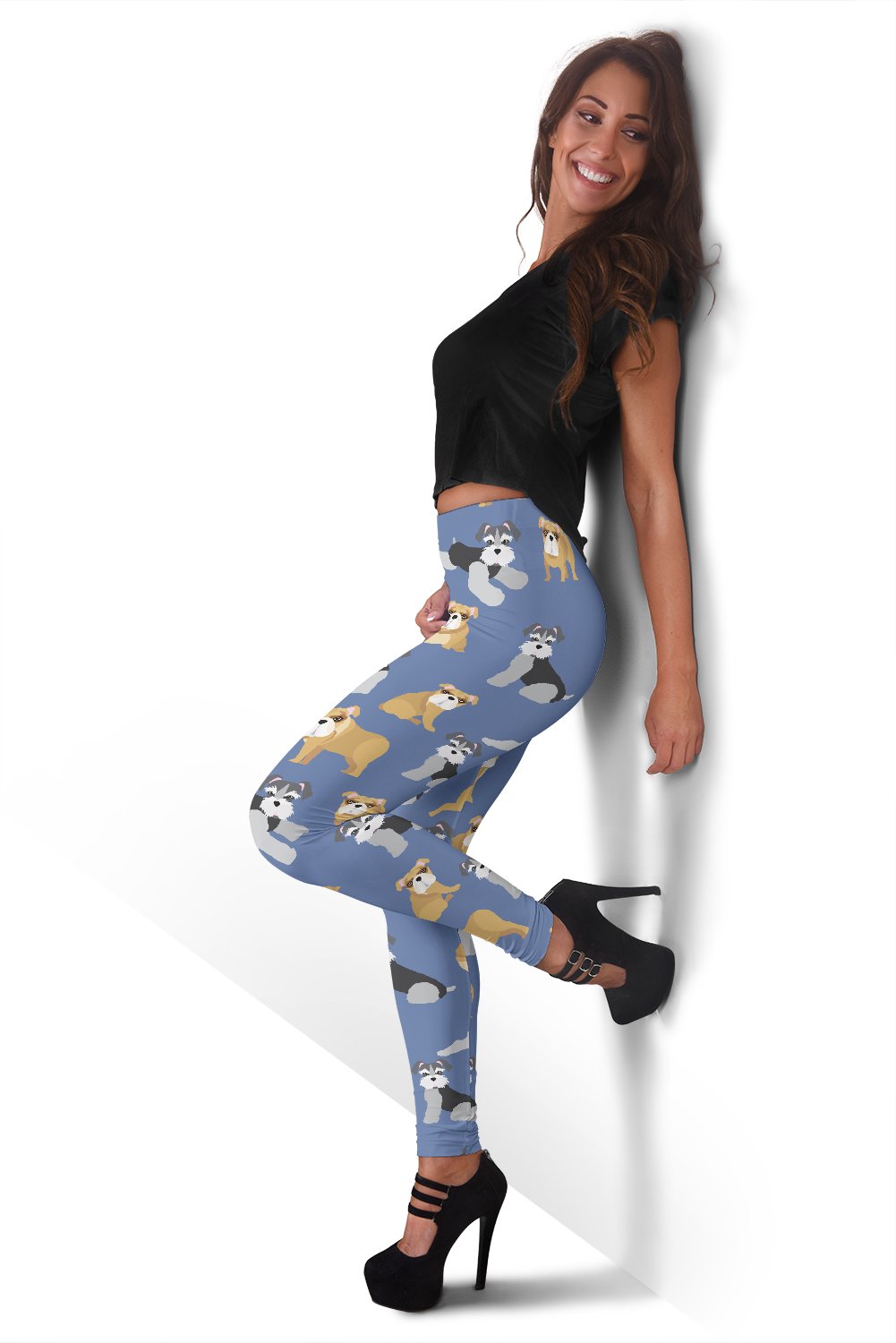 Schnauzer Dog Print Pattern Women Leggings-grizzshop