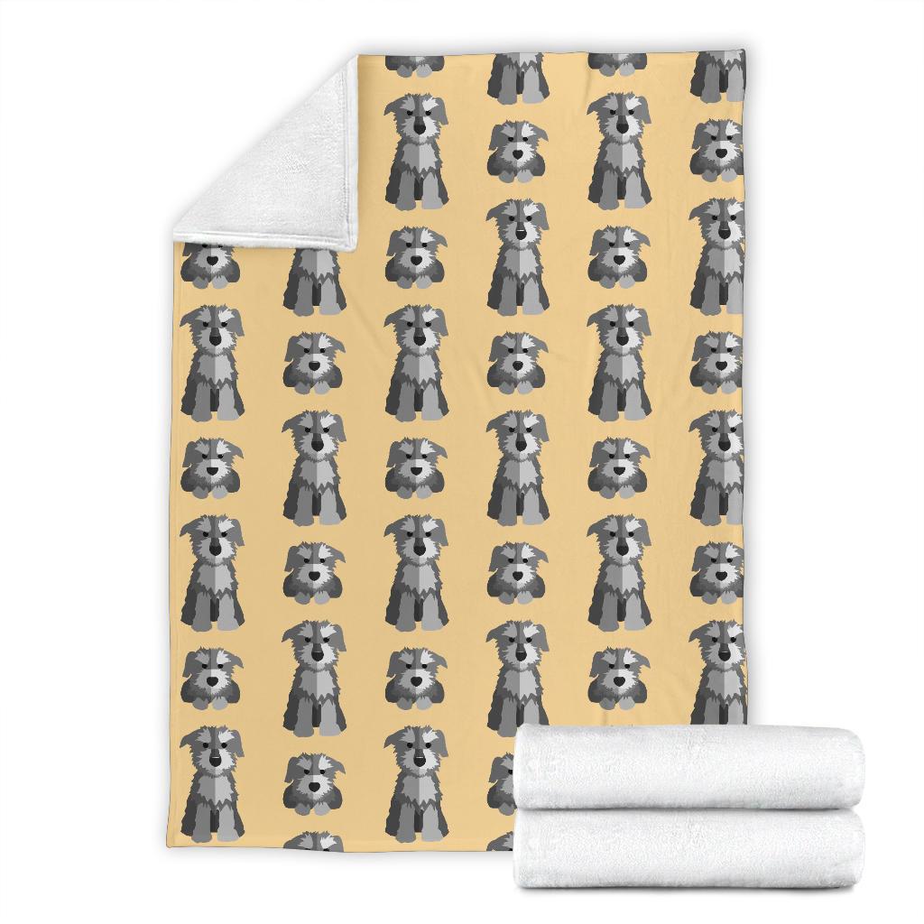 Schnauzer Dog Puppy Pattern Print Blanket-grizzshop