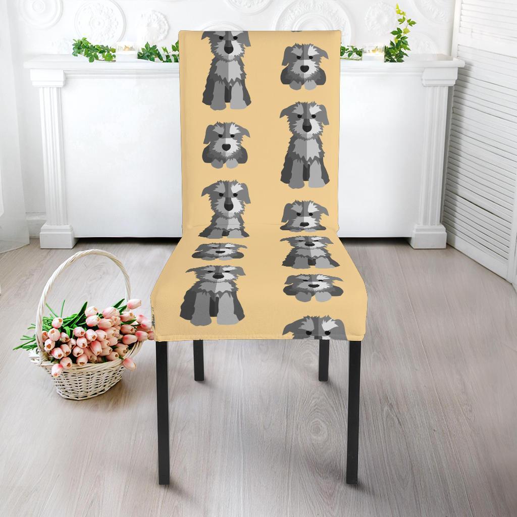 Schnauzer Dog Puppy Pattern Print Chair Cover-grizzshop