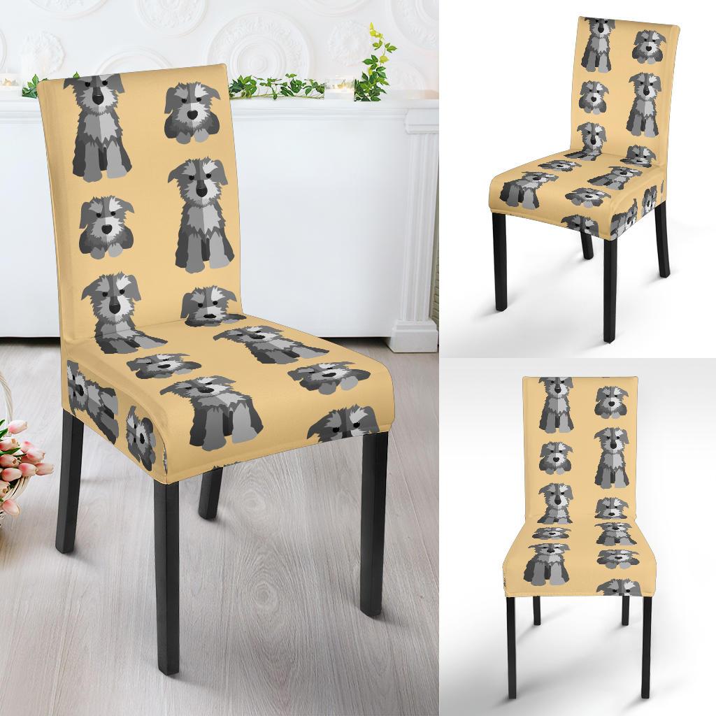 Schnauzer Dog Puppy Pattern Print Chair Cover-grizzshop