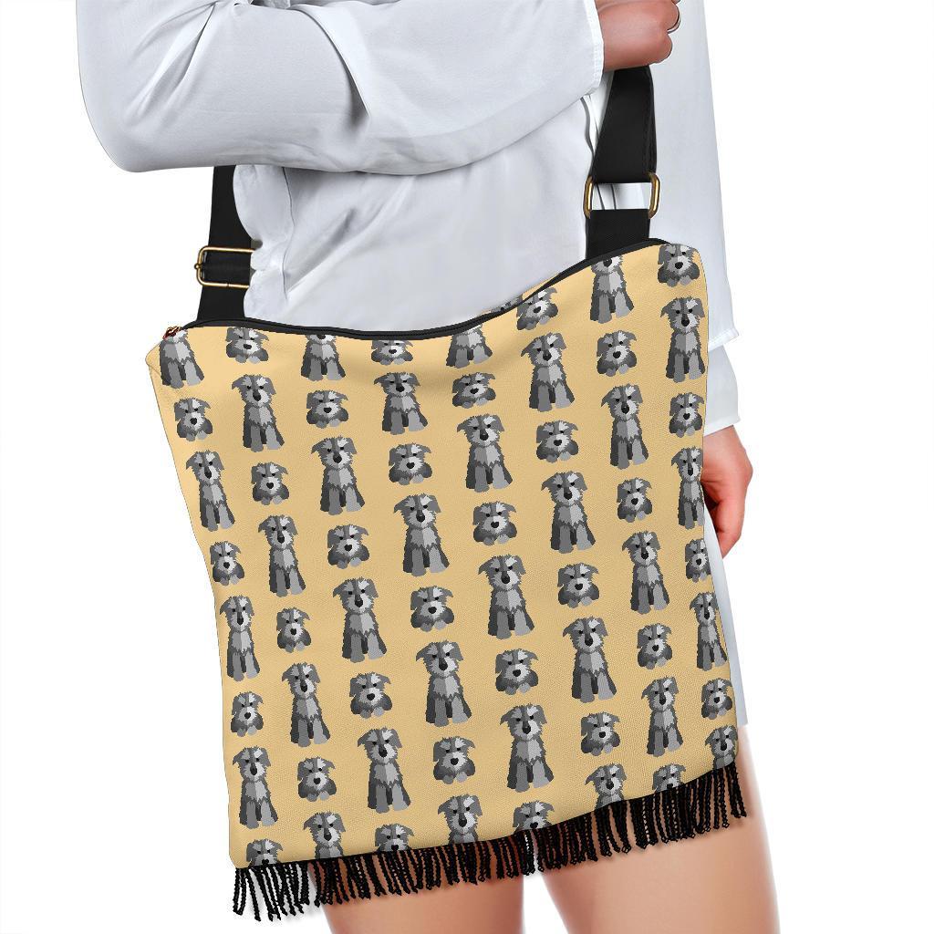 Schnauzer Dog Puppy Pattern Print Crossbody Bags-grizzshop