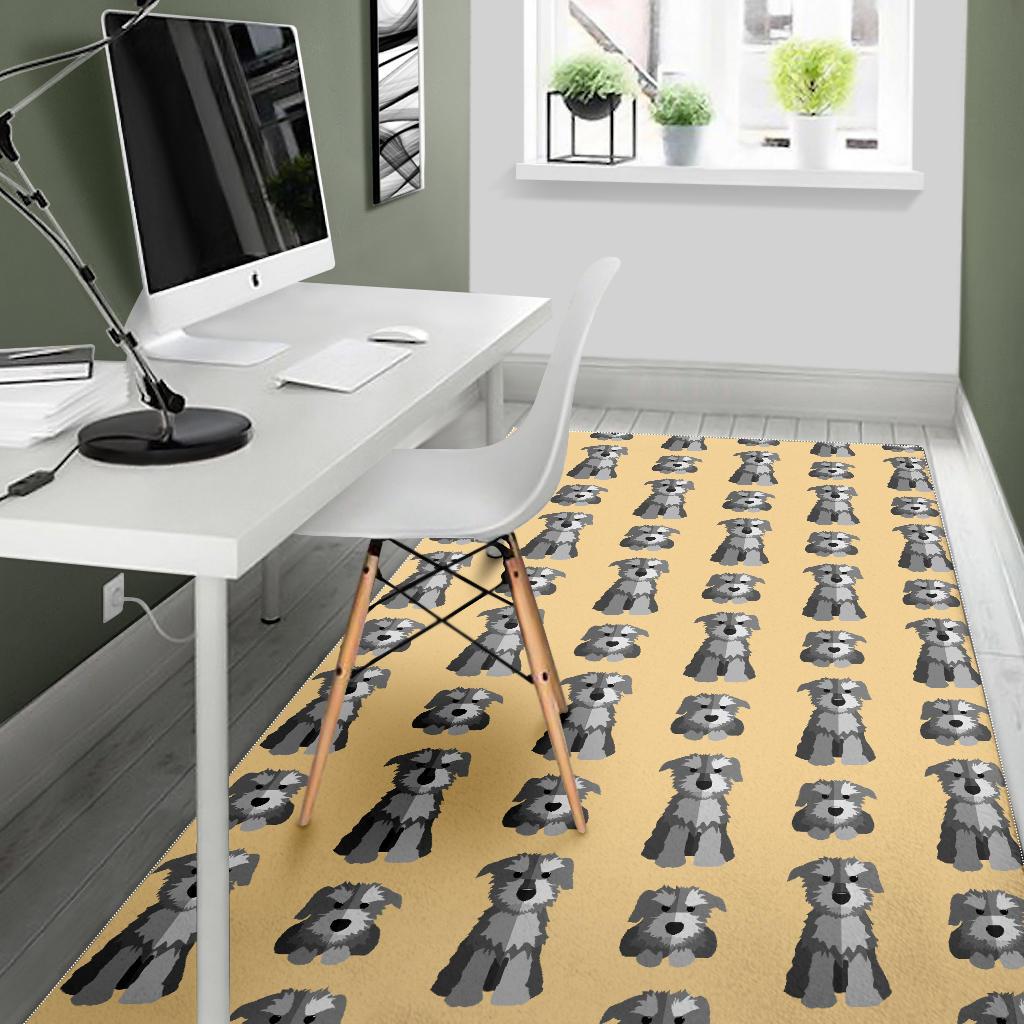 Schnauzer Dog Puppy Pattern Print Floor Mat-grizzshop