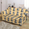 Schnauzer Dog Puppy Pattern Print Loveseat Cover-grizzshop