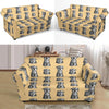 Schnauzer Dog Puppy Pattern Print Loveseat Cover-grizzshop