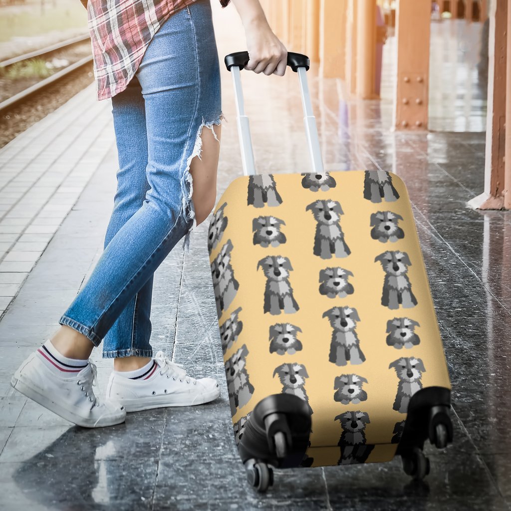Schnauzer Dog Puppy Pattern Print Luggage Cover Protector-grizzshop