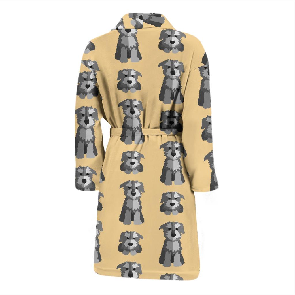 Schnauzer Dog Puppy Pattern Print Men Long Robe-grizzshop