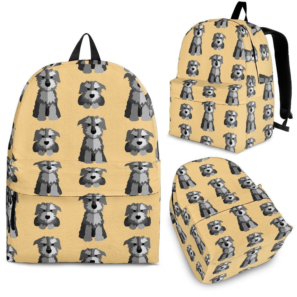 Schnauzer Dog Puppy Pattern Print Premium Backpack-grizzshop
