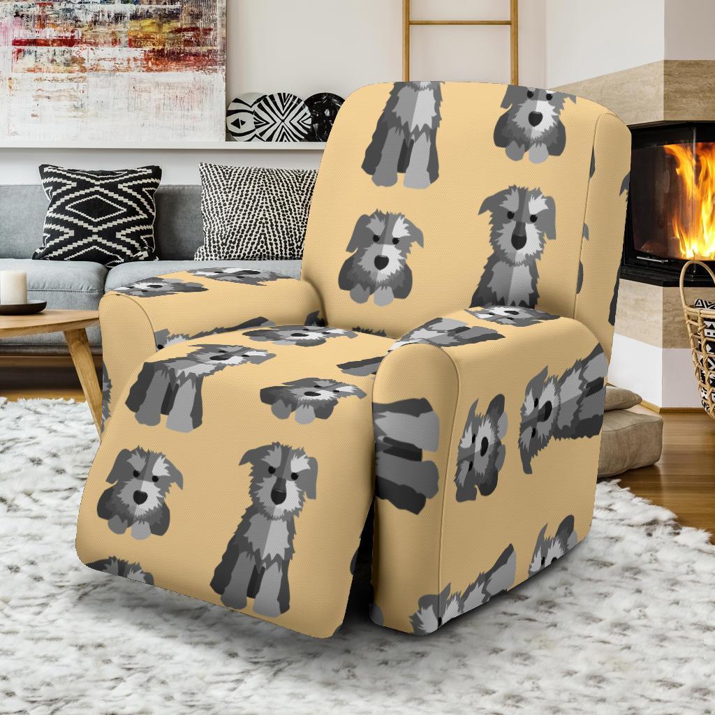 Schnauzer Dog Puppy Pattern Print Recliner Cover-grizzshop