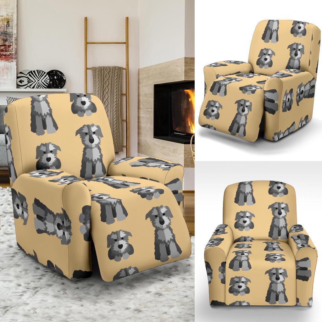 Schnauzer Dog Puppy Pattern Print Recliner Cover-grizzshop