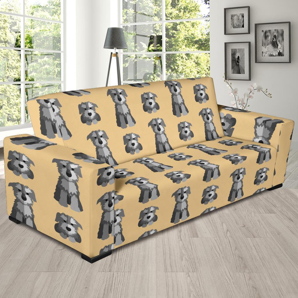 Schnauzer Dog Puppy Pattern Print Sofa Covers-grizzshop