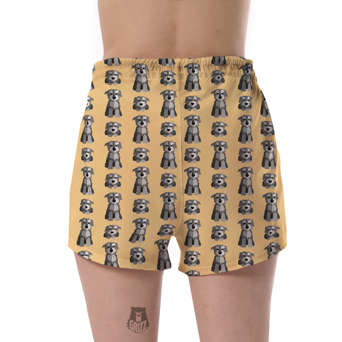Schnauzer Dog Puppy Pattern Print Women's Shorts-grizzshop