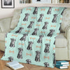 Schnauzer Dog Puppy Print Pattern Blanket-grizzshop