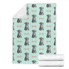 Schnauzer Dog Puppy Print Pattern Blanket-grizzshop