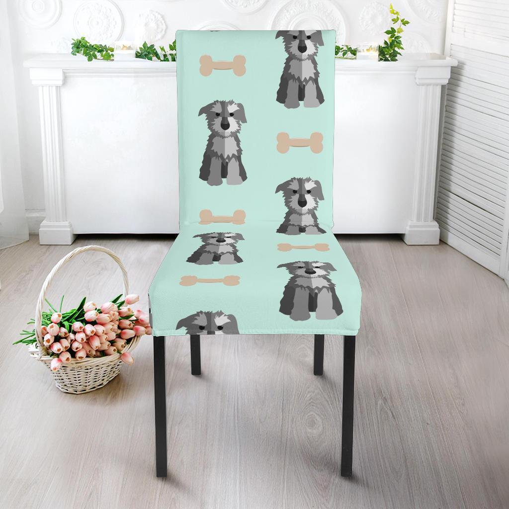 Schnauzer Dog Puppy Print Pattern Chair Cover-grizzshop